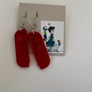 Red Nintendo Switch controller earrings